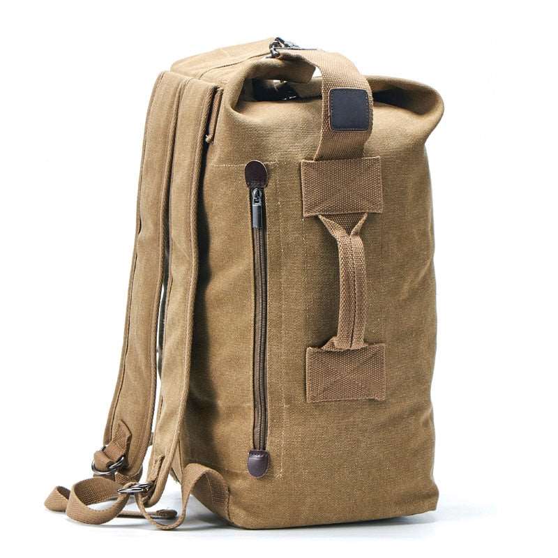 Large Capacity Rucksack Man Travel Bag Mountaineering Backpack Male Luggage Canvas Bucket Shoulder Bags for Boys Men Backpacks New style Khaki