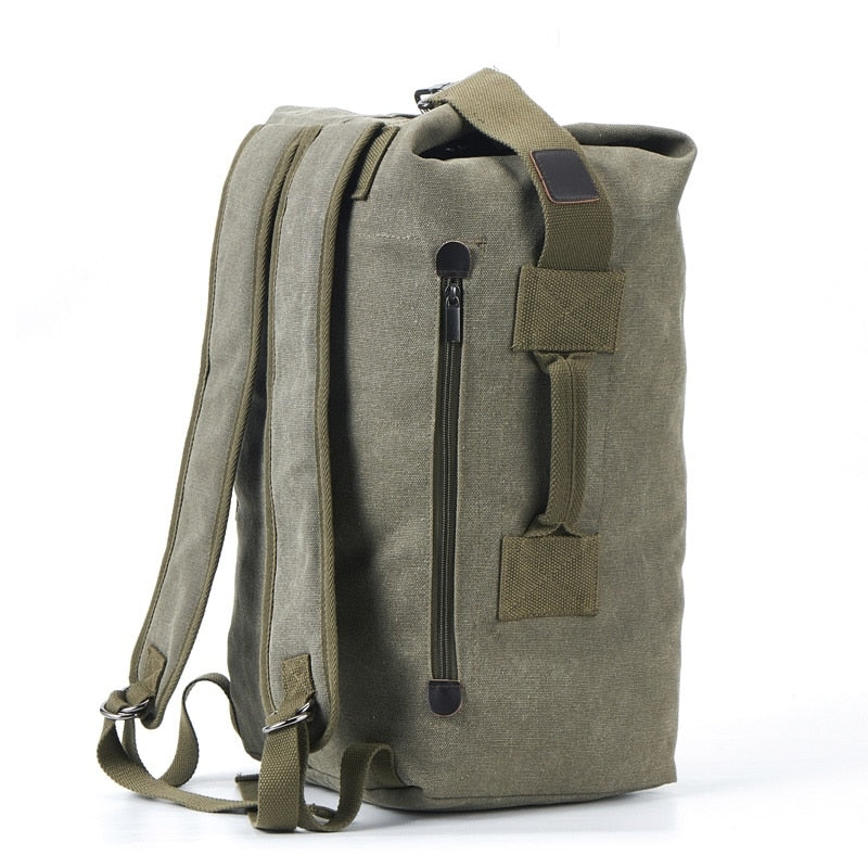 Large Capacity Rucksack Man Travel Bag Mountaineering Backpack Male Luggage Canvas Bucket Shoulder Bags for Boys Men Backpacks New style Green