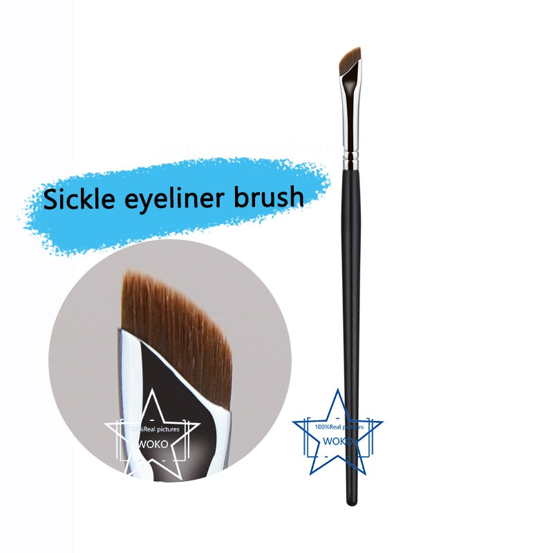 Upgrade Blade Eyeliner Brush Ultra Thin Fine Angle Flat Eyebrow Brush Under The Eyes Place Makeup Brush Precise Detail Brush Sickle Eyeliner 1pc