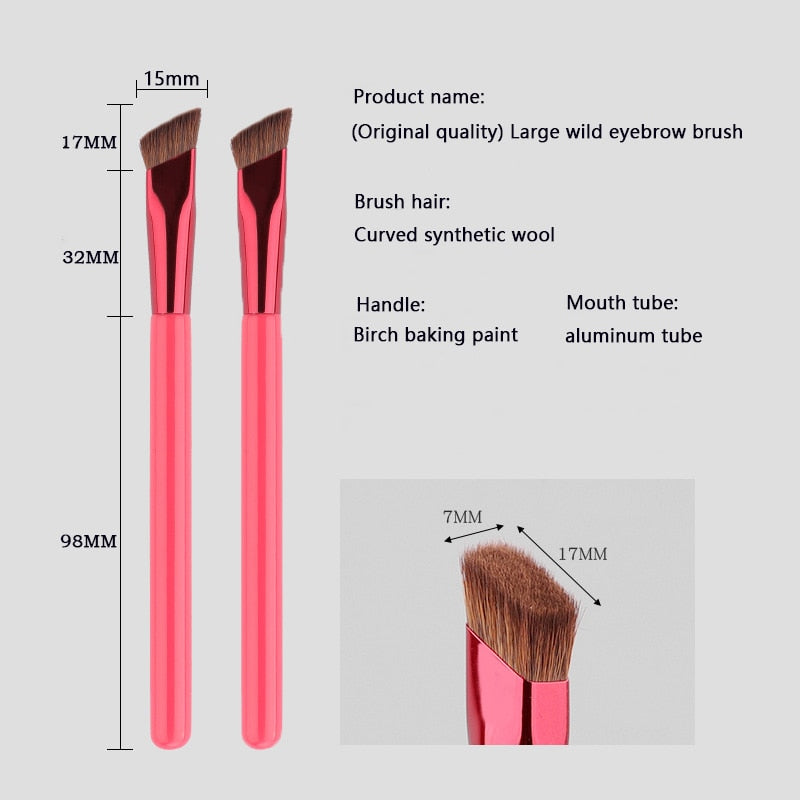 Upgrade Blade Eyeliner Brush Ultra Thin Fine Angle Flat Eyebrow Brush Under The Eyes Place Makeup Brush Precise Detail Brush Wild Eyebrow 2pc