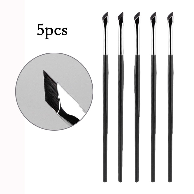 Upgrade Blade Eyeliner Brush Ultra Thin Fine Angle Flat Eyebrow Brush Under The Eyes Place Makeup Brush Precise Detail Brush Upgrade Eyeline 5pc