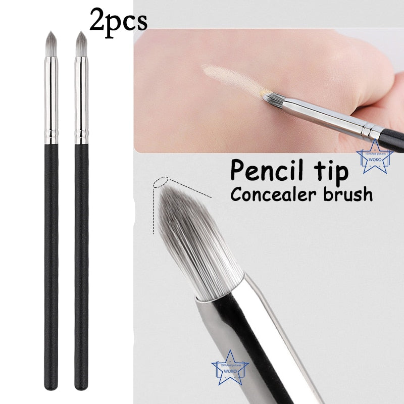 Upgrade Blade Eyeliner Brush Ultra Thin Fine Angle Flat Eyebrow Brush Under The Eyes Place Makeup Brush Precise Detail Brush Pencil concealer 2pc