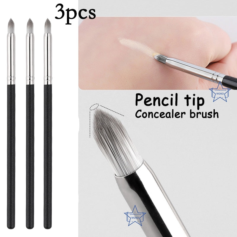 Upgrade Blade Eyeliner Brush Ultra Thin Fine Angle Flat Eyebrow Brush Under The Eyes Place Makeup Brush Precise Detail Brush Pencil concealer 3pc