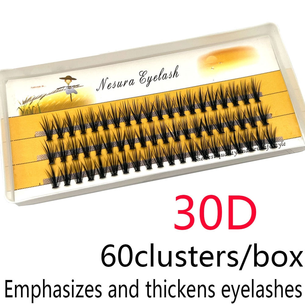 1box/60 bundles 20/30D fake eyelashes,imitation mink Individual Eyelash,Natural Thick lashes, Eyelash Extensions for make up C 30D-Box-B