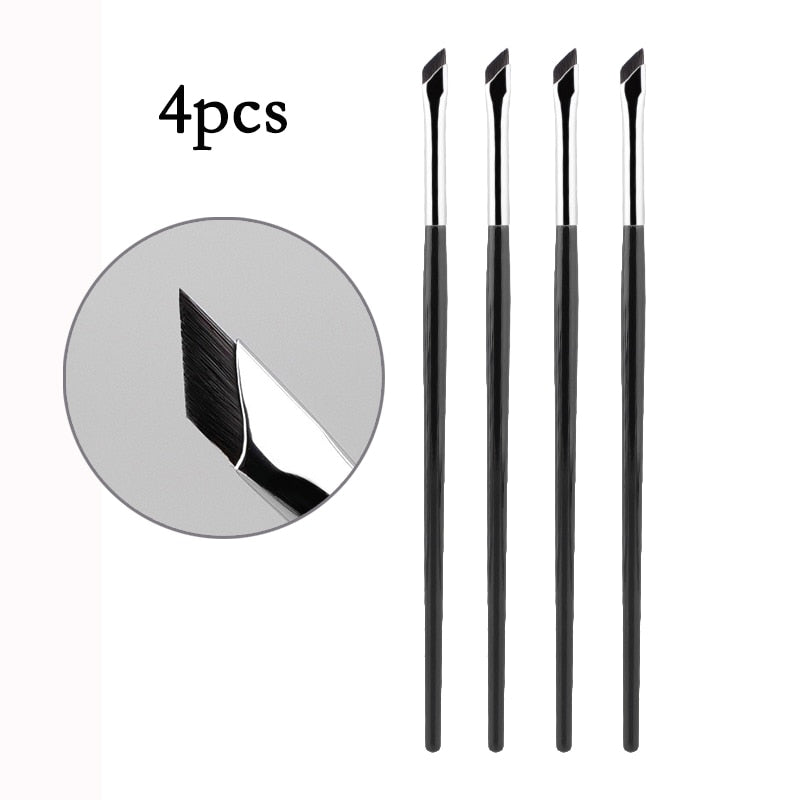 Upgrade Blade Eyeliner Brush Ultra Thin Fine Angle Flat Eyebrow Brush Under The Eyes Place Makeup Brush Precise Detail Brush Upgrade Eyeline 4pc