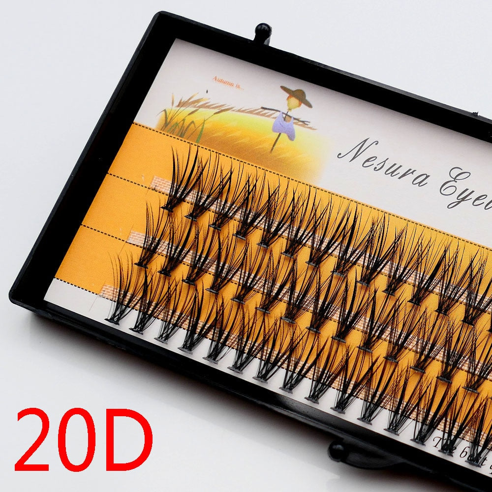 1box/60 bundles 20/30D fake eyelashes,imitation mink Individual Eyelash,Natural Thick lashes, Eyelash Extensions for make up C 20D-Box-A