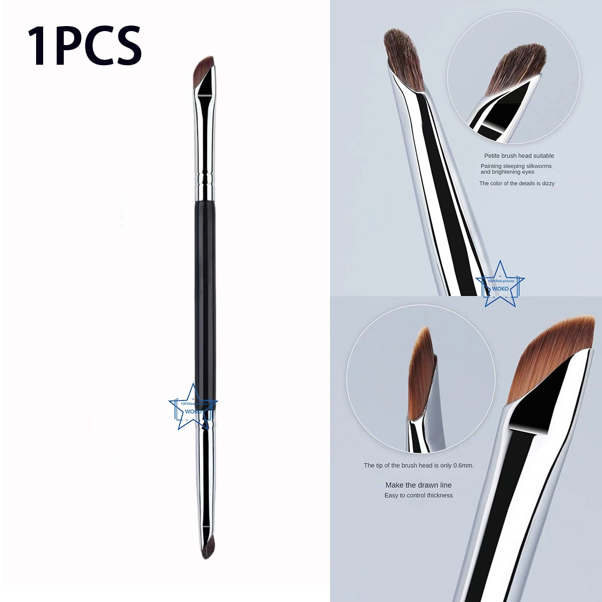 Upgrade Blade Eyeliner Brush Ultra Thin Fine Angle Flat Eyebrow Brush Under The Eyes Place Makeup Brush Precise Detail Brush Double eyeliner 1pcs