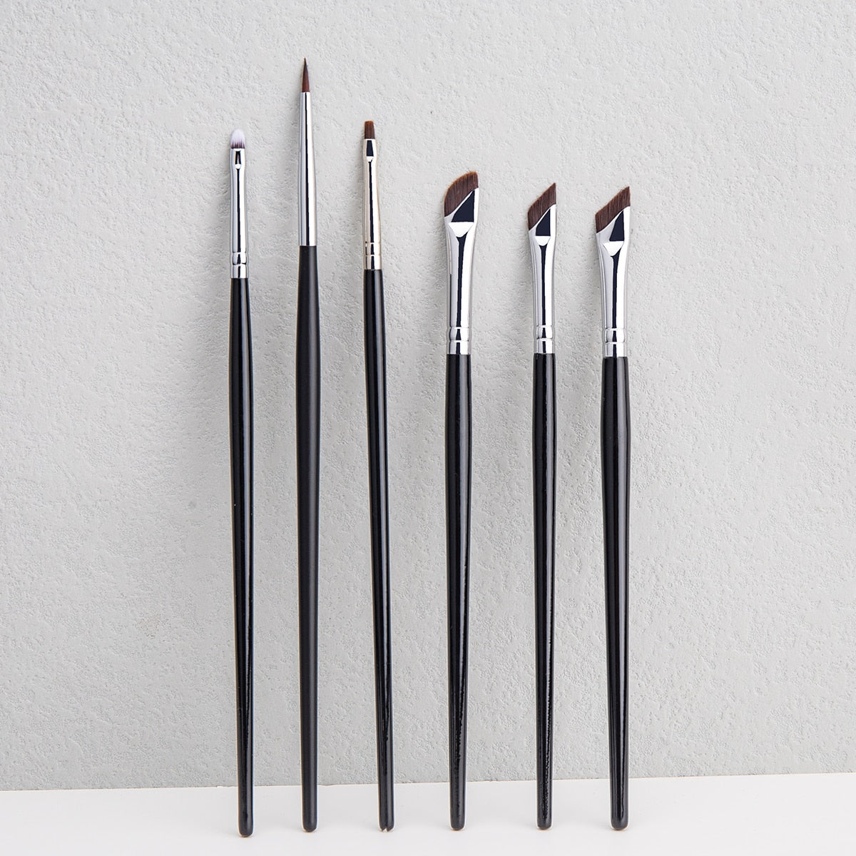 Upgrade Blade Eyeliner Brush Ultra Thin Fine Angle Flat Eyebrow Brush Under The Eyes Place Makeup Brush Precise Detail Brush 6pcs-c